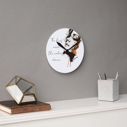 Silent Power – Modern Artistic Wall Clock Ronde Klok (Kantoor)