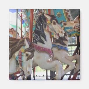 Silent Prancers Carousel Horse Magnet