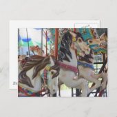 Silent Prancers Carousel Horse Photo Briefkaart (Voorkant / Achterkant)