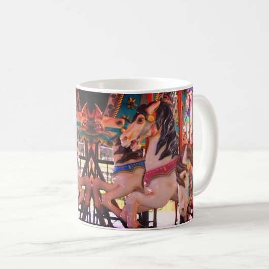 Silent Prancers Carousel Horses Koffiemok (Voorkant rechts)