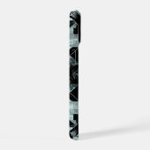 Silent Protocol: Cortex van Cyaan iPhone 15 Case (Rechterkant)