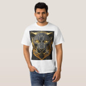 "Silent Prowler: Verbluffende Black Panther Artwor T-shirt (Voorkant volledig)