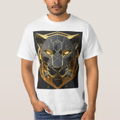 "Silent Prowler: Verbluffende Black Panther Artwor T-shirt (Voorkant)