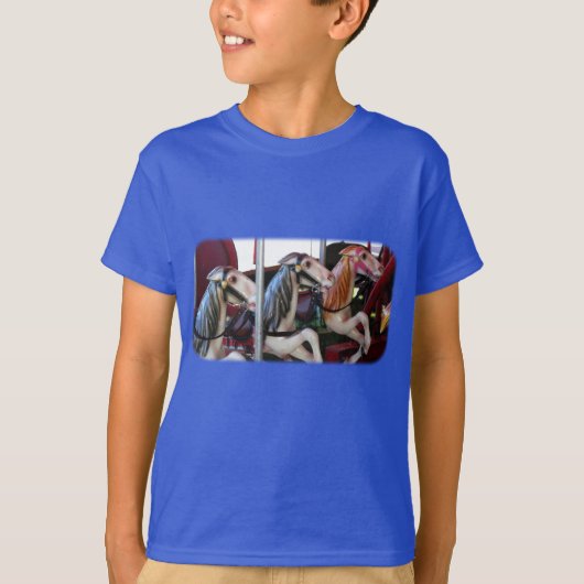 Silent Racers Carousel Horse Kinder T-Shirt (Voorkant)
