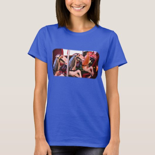 Silent Racers Carousel Horses T-shirt (Voorkant)