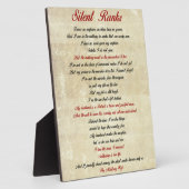 Silent Ranks Plaque met Easle Fotoplaat (Zijkant)