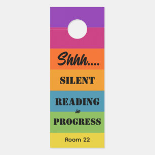 Silent Reading in Progress Classroom Deurhanger