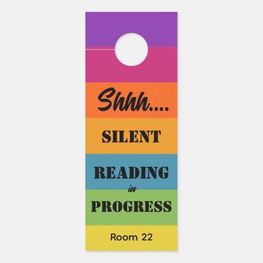 Silent Reading in Progress Classroom Deurhanger (Voorkant)