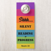 Silent Reading in Progress Classroom Deurhanger (Op knop)