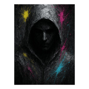 Silent Rebel - Een krachtig Poster met donkere cap