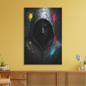 Silent Rebel - Krachtige donkergetinte canvas prin (Insitu (Woonkamer))