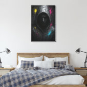 Silent Rebel - Krachtige donkergetinte canvas prin (Insitu (Slaapkamer))