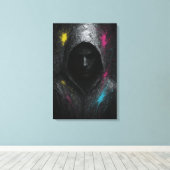 Silent Rebel - Krachtige donkergetinte canvas prin (Insitu (Houten vloer))