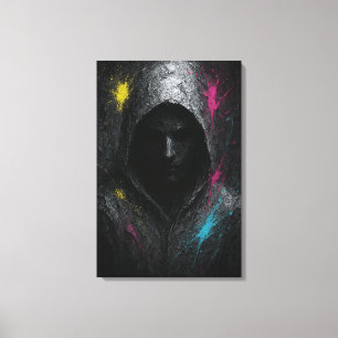 Silent Rebel - Krachtige donkergetinte canvas prin Afdruk