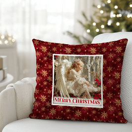Silent Red and Gold Victorian Angel Christmas Kussen