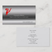 Silent red ninja-moordenaar gewapend en gevaarlijk visitekaartje (Voorkant / Achterkant)