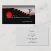 Silent red ninja moordenaar, rode vlek, metaal visitekaartje (Voorkant / Achterkant)