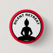 SILENT RETREAT/Vipassana meditation (Boeddha) Ronde Button 3,2 Cm (Voorkant)