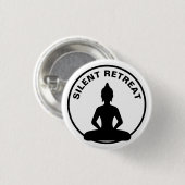 SILENT RETREAT/Vipassana meditation (Boeddha) Ronde Button 3,2 Cm (Voorkant /achterkant)