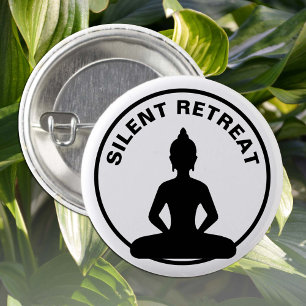 SILENT RETREAT/Vipassana meditation (Boeddha) Ronde Button 3,2 Cm