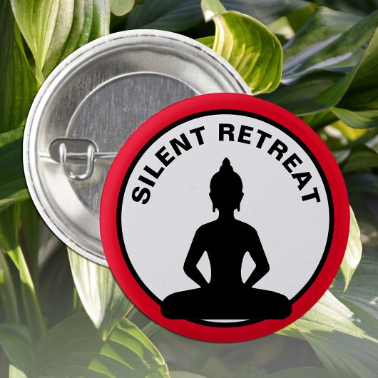 SILENT RETREAT/Vipassana meditation (Boeddha) Ronde Button 3,2 Cm