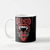 Silent Scream Mouth Illustration Koffiemok (Links)