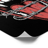 Silent Scream Mouth Illustration Poster (Hoek)