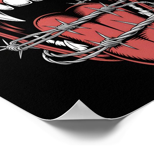 Silent Scream Mouth Illustration Poster (Hoek)