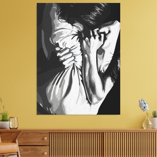 Silent Scream - Uitdrukking van innerlijke onrust Canvas Afdruk (Insitu (Woonkamer))