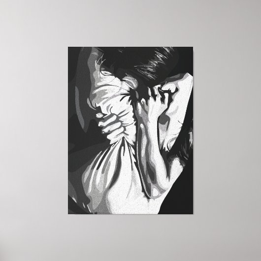 Silent Scream - Uitdrukking van innerlijke onrust Canvas Afdruk (Voorkant)