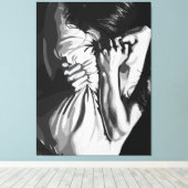 Silent Scream - Uitdrukking van innerlijke onrust Canvas Afdruk (Insitu (Houten vloer))