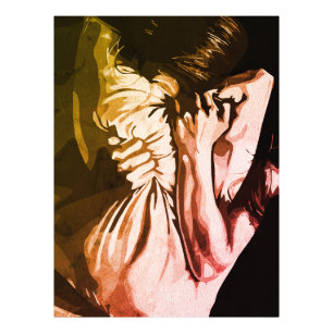 Silent Scream - Uitdrukking van innerlijke onrust Foto Afdruk