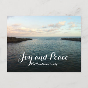 Silent Sea Joy & Peace Holiday Greeting Postcards Feestdagenkaart