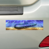 Silent Service met Sub & Qual Dolphins BumperStick Bumpersticker (Op auto)
