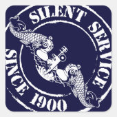 Silent Service Vierkante Sticker (Voorkant)