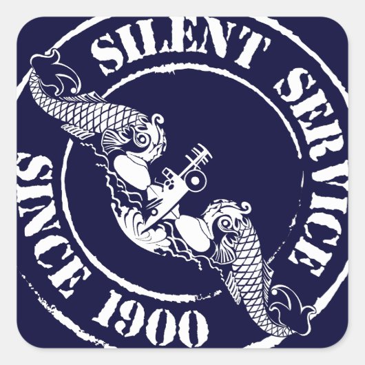 Silent Service Vierkante Sticker (Voorkant)