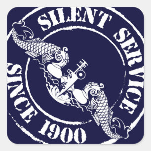 Silent Service Vierkante Sticker