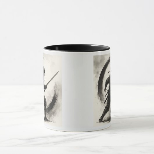 Silent Shadow – Ninja Ink Art Mug Mok (Midden)