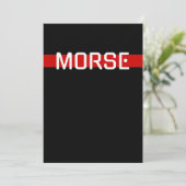 Silent Signal Morse Code Red Line Design Kaart (Staand voorkant)