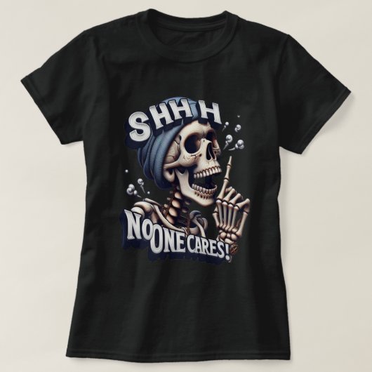 Silent Skeleton: De onthulling van de mysterieuze T-shirt (Design voorkant)