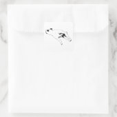 Silent Sleigh-Eve Stretch Vierkante Sticker (Tas)