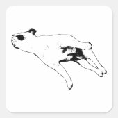 Silent Sleigh-Eve Stretch Vierkante Sticker (Voorkant)