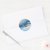 Silent Snow Ronde Sticker (Envelop)