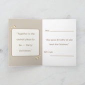 Silent Snow, Soft Glow;Minimalist ElegantChristmas Kaart (Binnen)