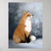 Silent Snowfall Fox Poster (Voorkant)