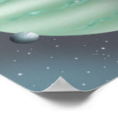 Silent spaceport overlooking an unknown planet. poster (Hoek)