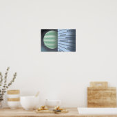 Silent spaceport overlooking an unknown planet. poster (Keuken)