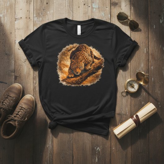 Silent Stalker Leopard | African Wildlife Predator Tri-Blend Shirt