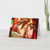 Silent Steed Carousel Horse Art Birthday Kaart (Voorkant)