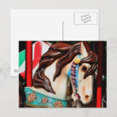 Silent Steed Carousel Horse Photo Briefkaart (Voorkant / Achterkant)